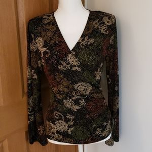 Ladies Shirred Sparkle Top